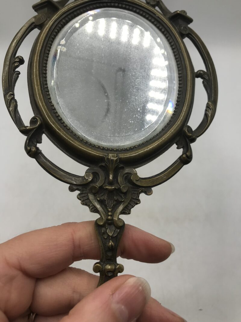 Miroir à main bronze ciselé – Image 5