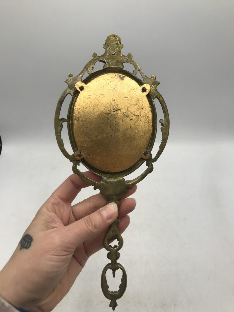 Miroir à main bronze ciselé – Image 8