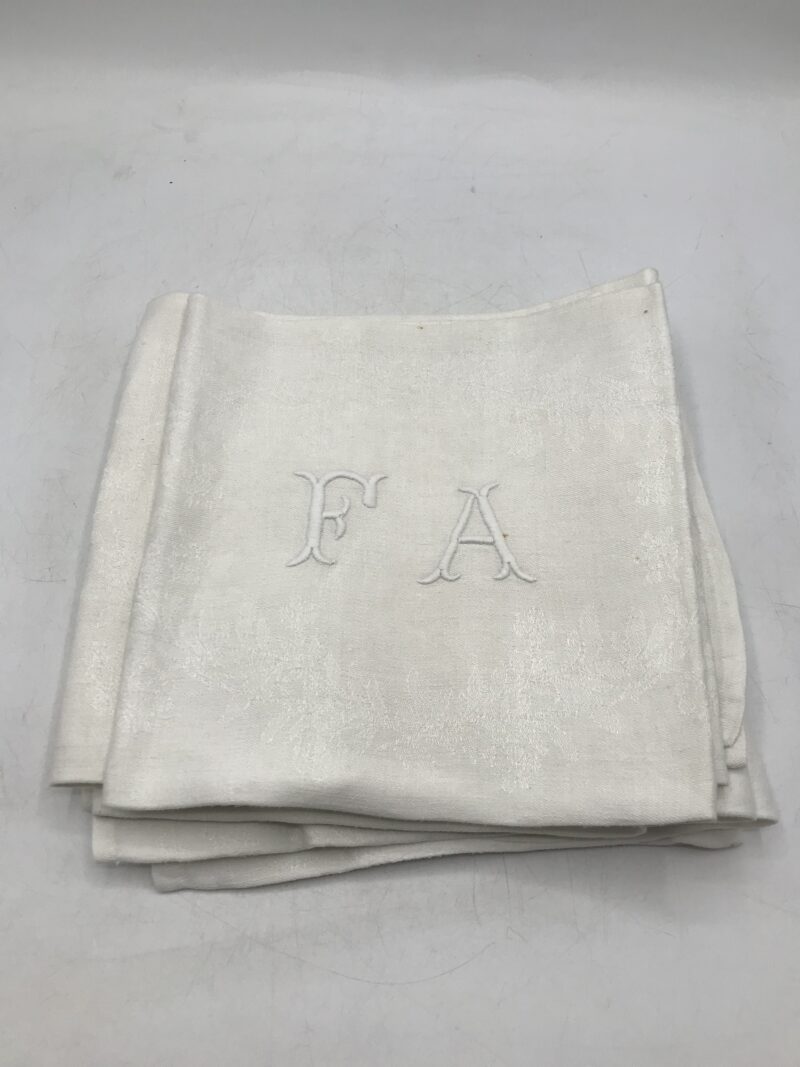 Lot de 5 torchons monogrammes “FA” – Image 3