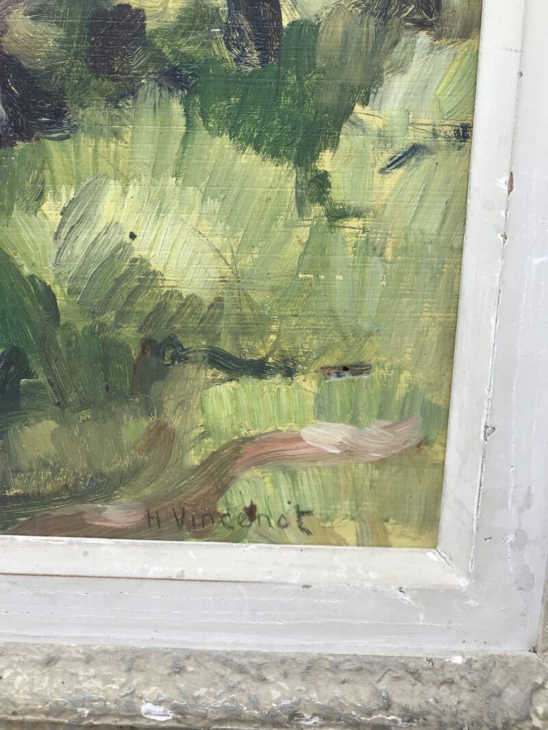 Duo de tableaux anciens signés – Image 12