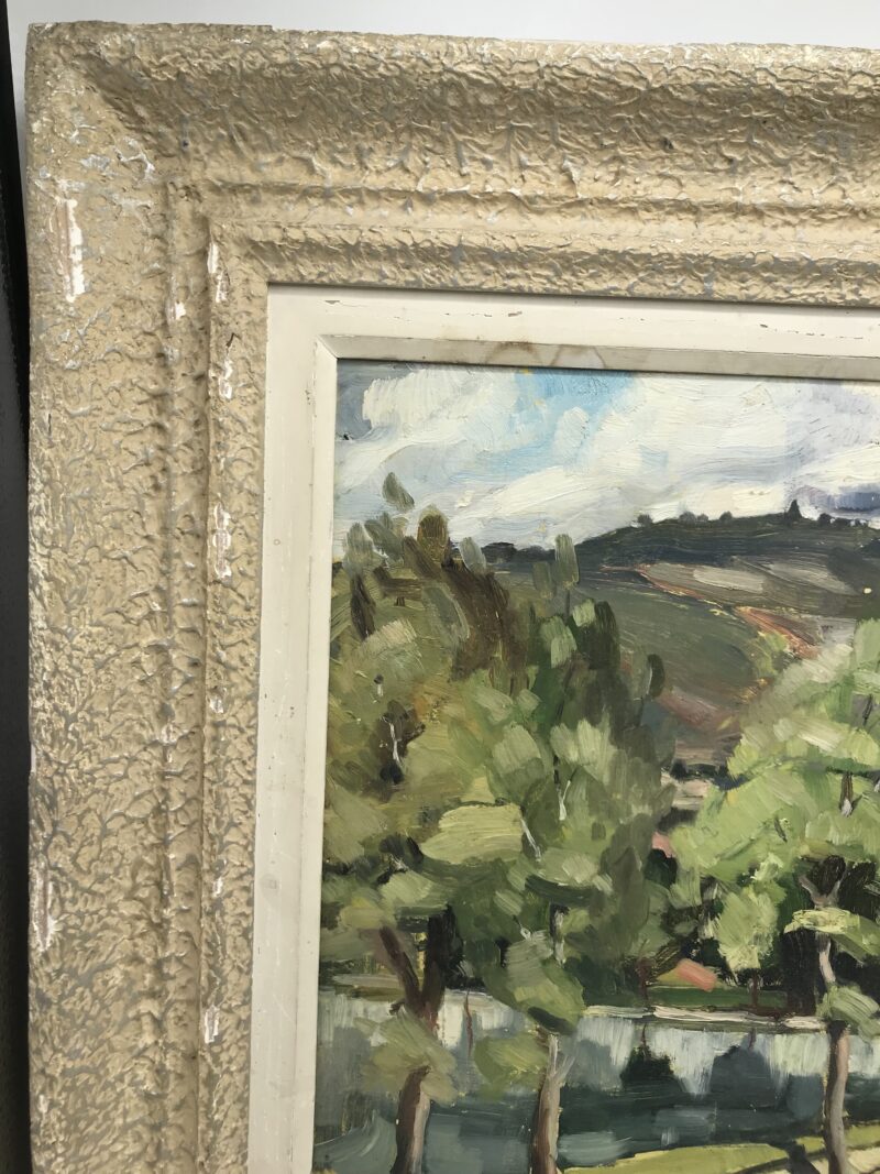 Duo de tableaux anciens signés – Image 6
