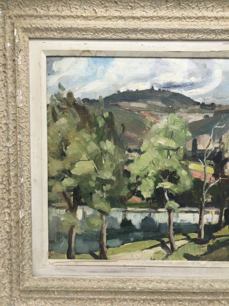 Duo de tableaux anciens signés – Image 8