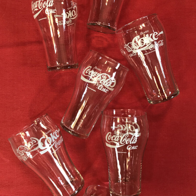 verres coca vintage