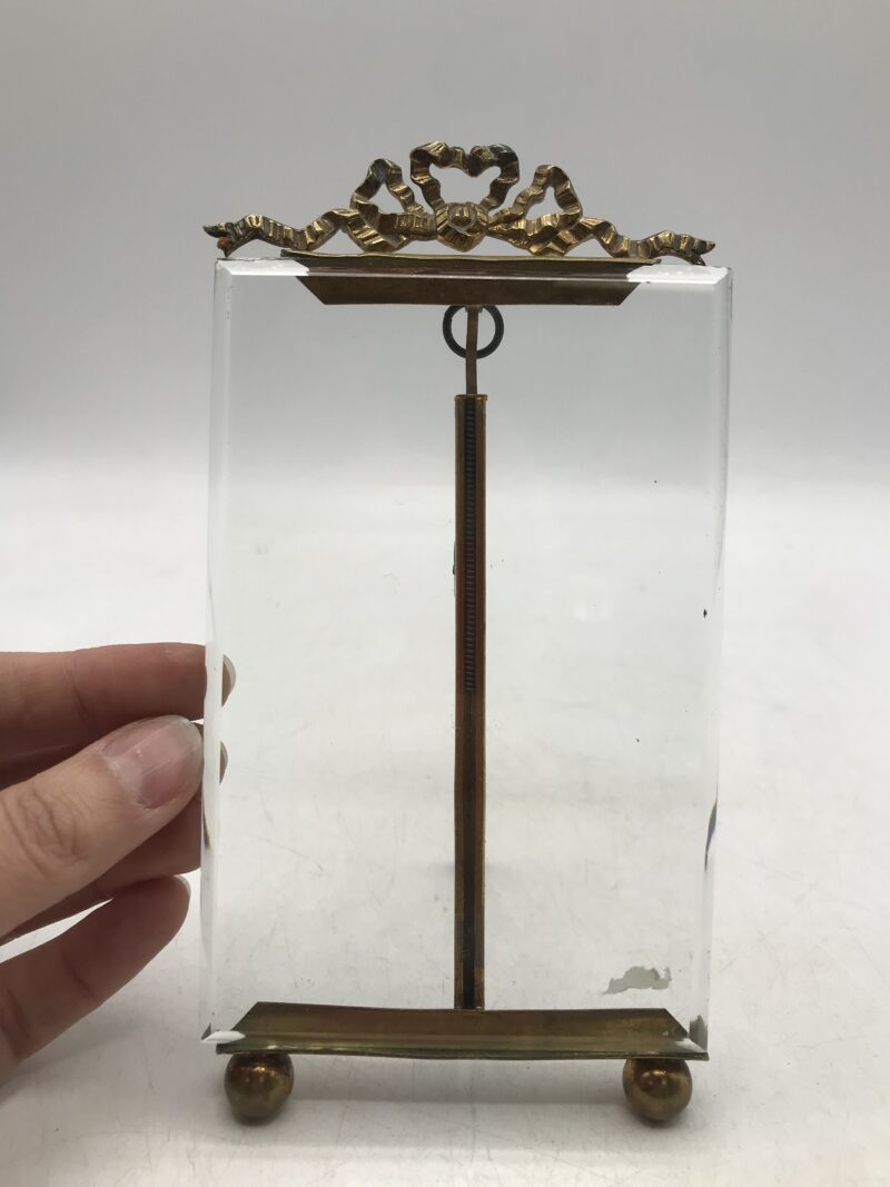 cadres métal doré nœud Louis XIX biseautés