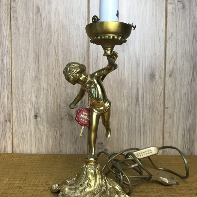 lampe angelo signée Mathieu bronze