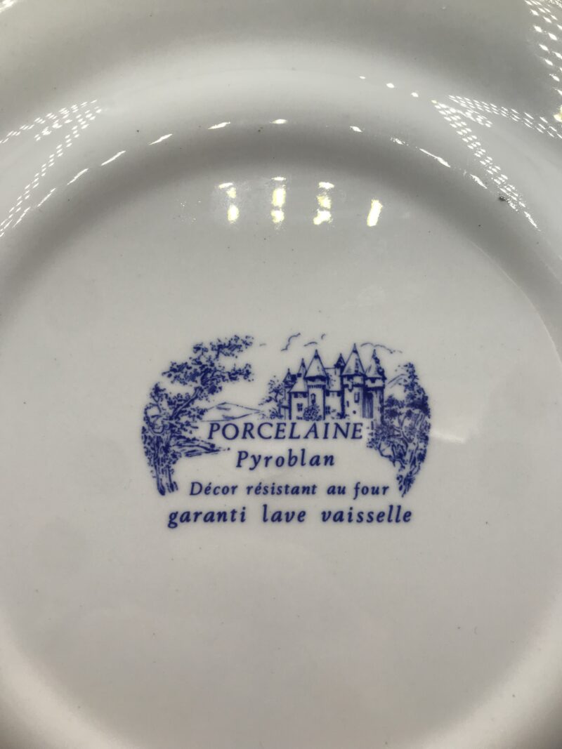 Lot de 4 assiettes porcelaine Pyroblan B.P – Image 4