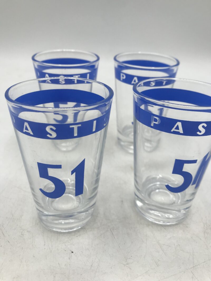 Lot de 4 verres Pastis 51 vintage – Image 5