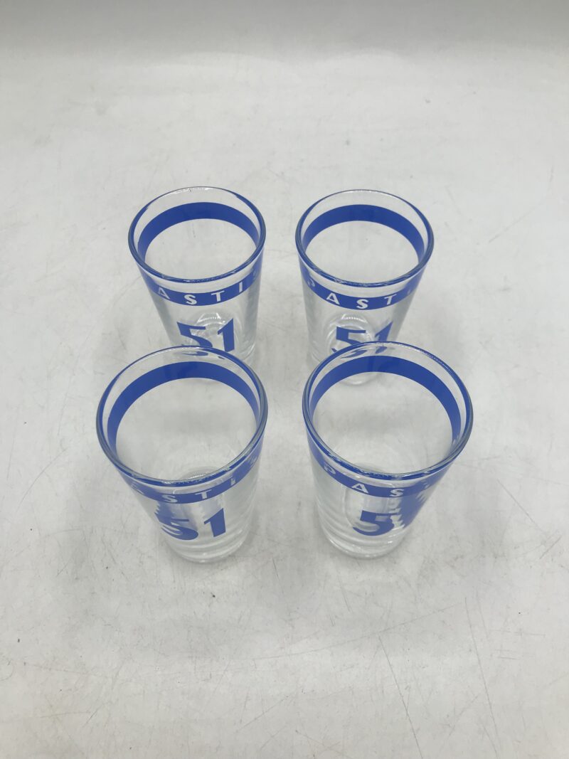 Lot de 4 verres Pastis 51 vintage – Image 6