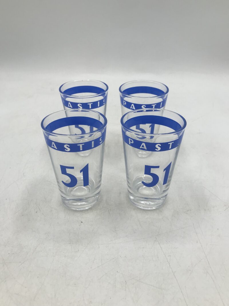Lot de 4 verres Pastis 51 vintage – Image 7