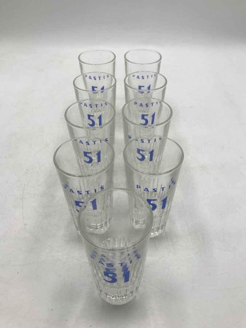 Lot de 9 verres Pastis 51 – Image 2