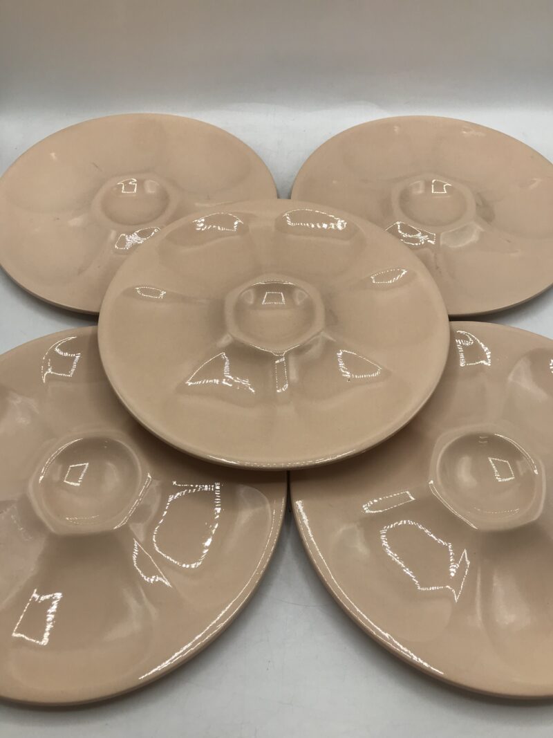 Lot de 5 assiettes à huitres Sarreguemines – Image 6