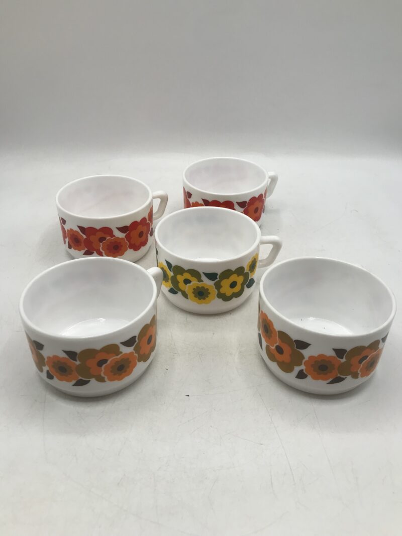 Ensemble de 5 tasses Acropal vintage – Image 6