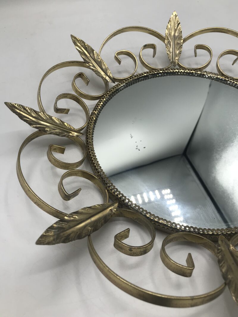 Miroir soleil feuillages vintage – Image 2