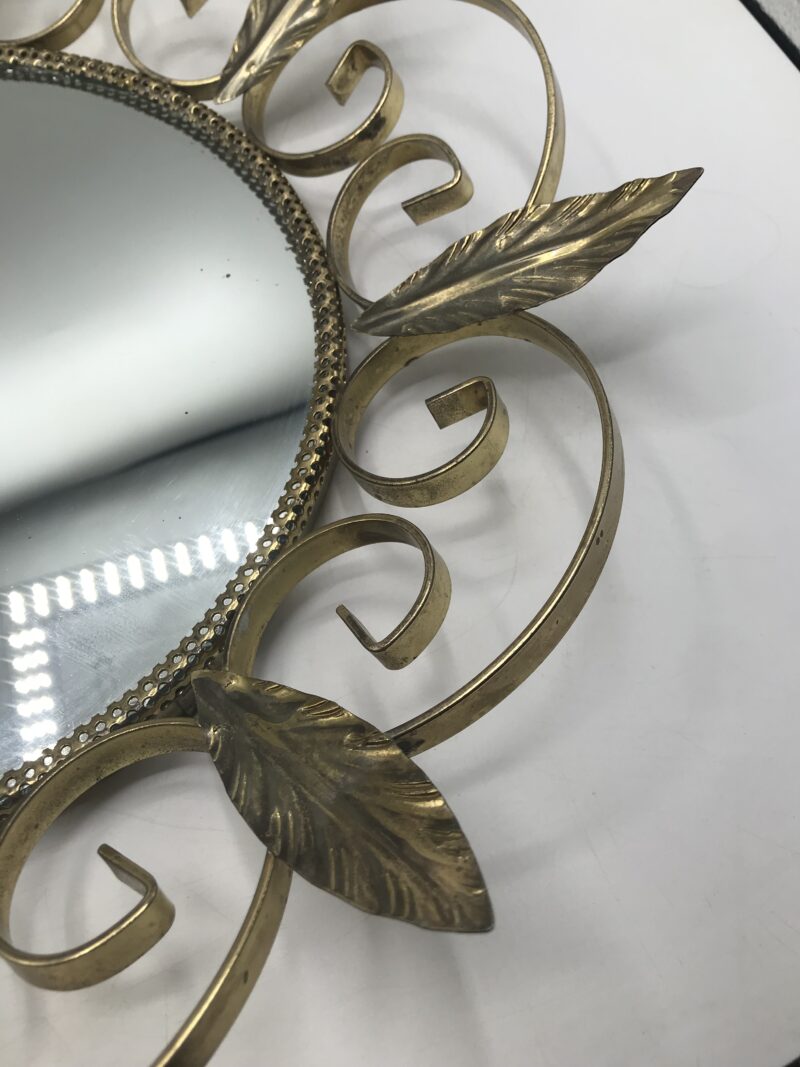 Miroir soleil feuillages vintage – Image 3