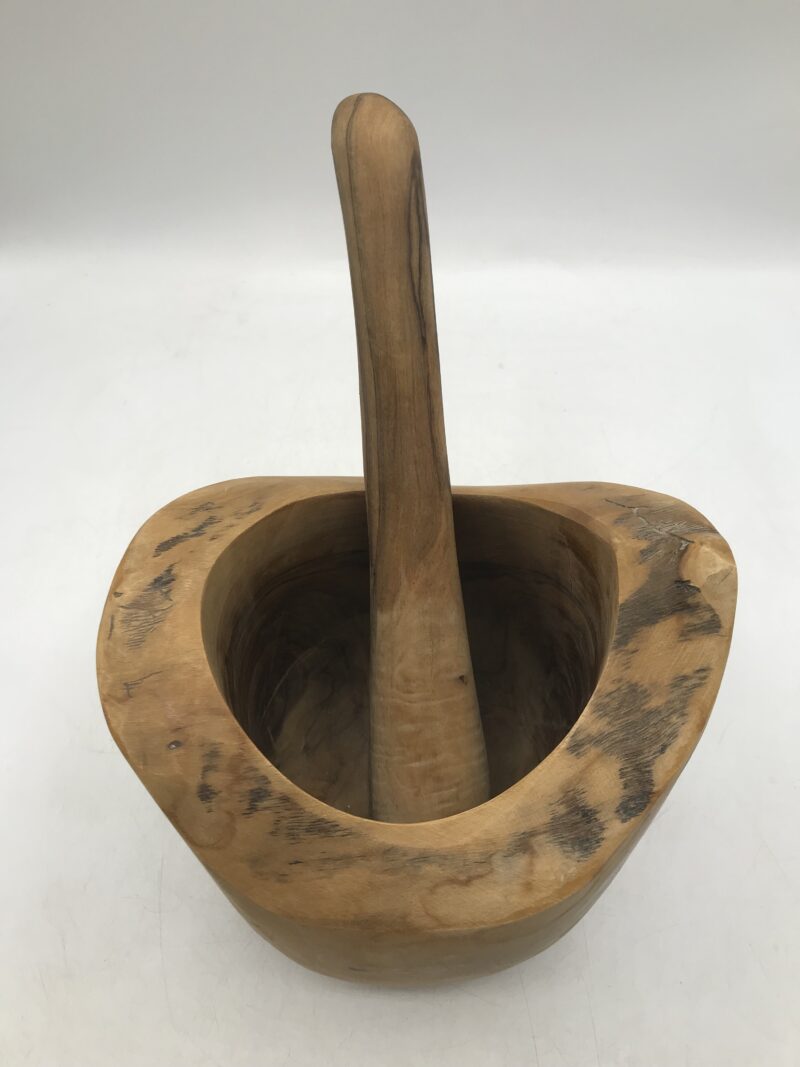 Mortier et pilon en olivier – Image 6