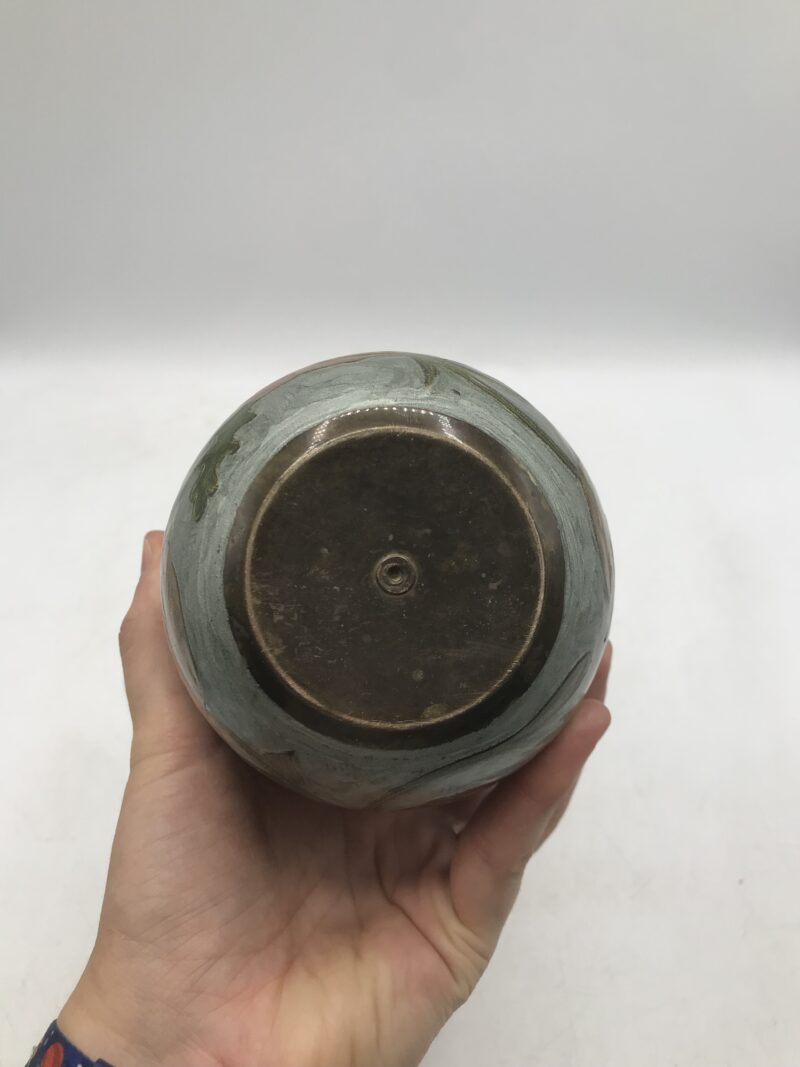 Vase en laiton émaillé japonais – Image 3