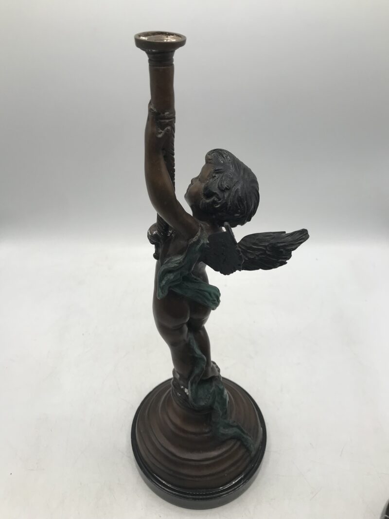 Duo de statue angelot bronze – Image 2