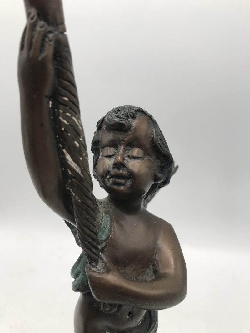 Duo de statue angelot bronze – Image 7