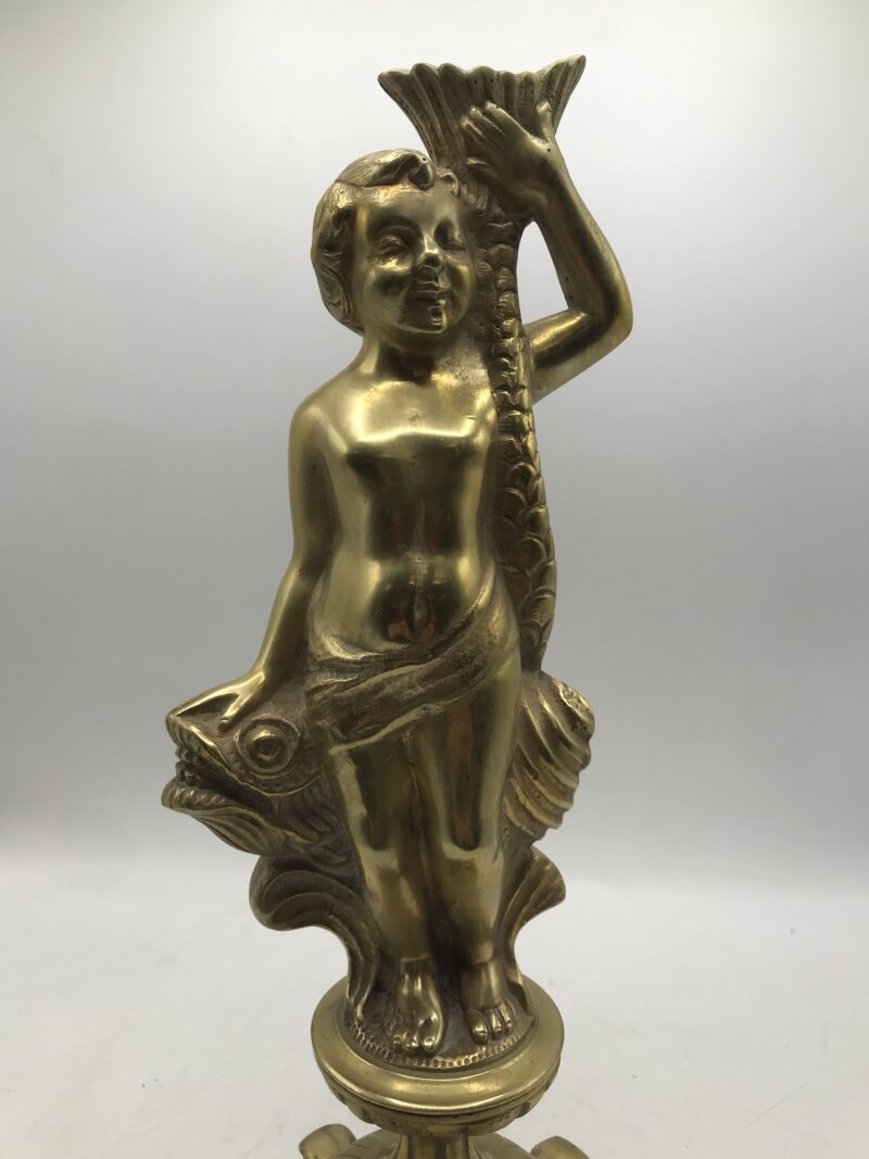 Pied de lampe chérubin bronze – Image 8