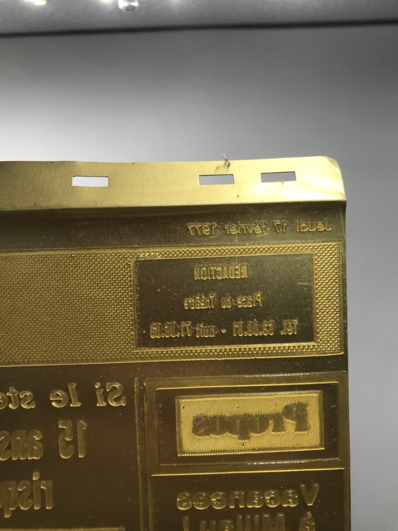 Lot de 9 anciennes plaques d'imprimerie – Image 9