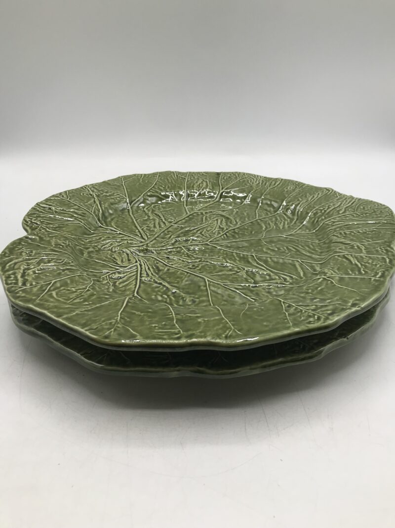 Duo de plat feuille de choux vintage – Image 5