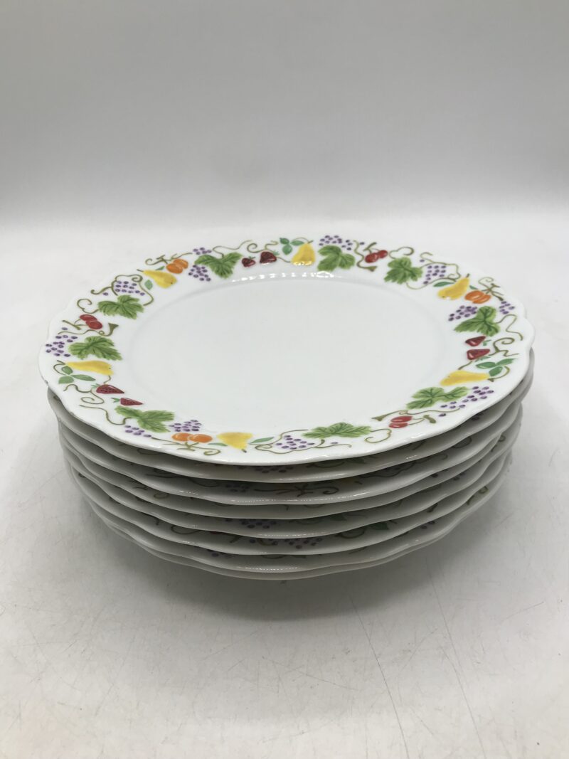 Lot de 8 assiettes fruits Limoges – Image 2