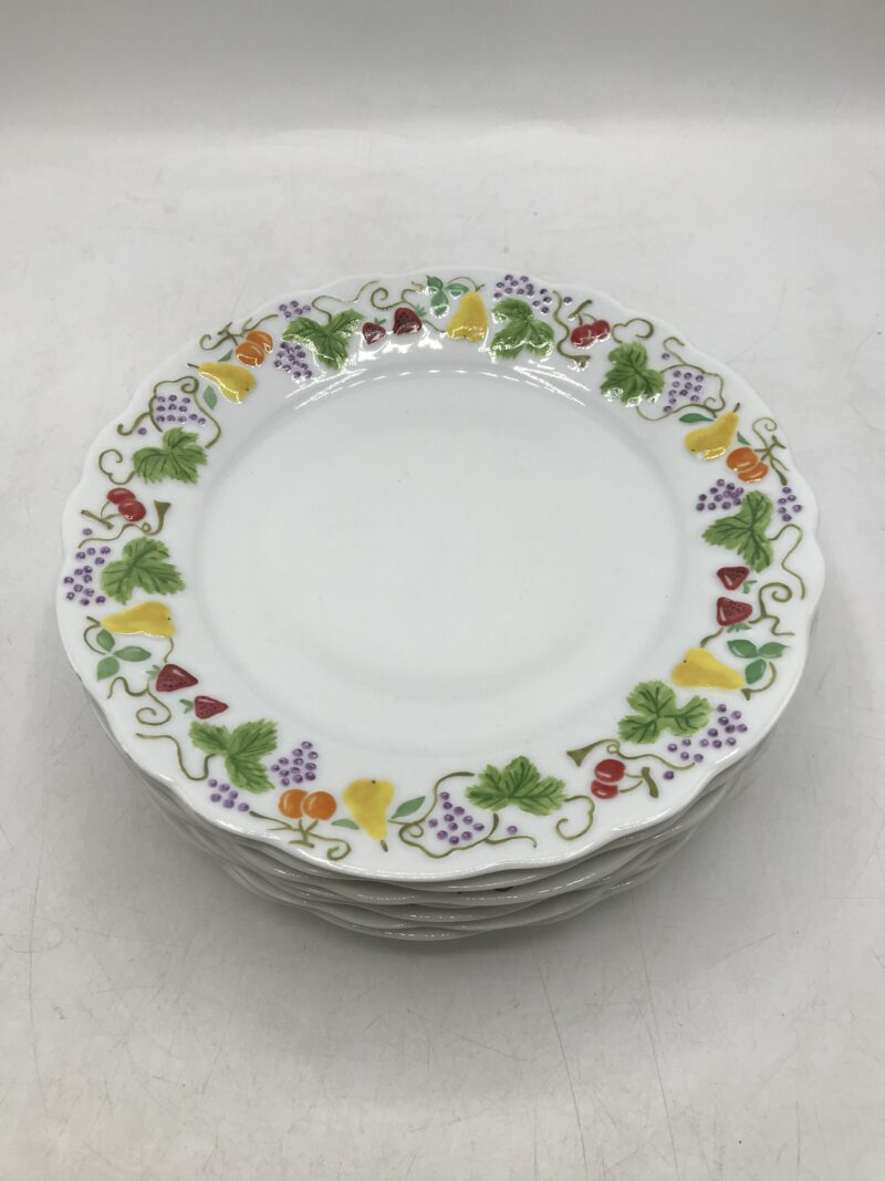 Lot de 8 assiettes fruits Limoges – Image 3