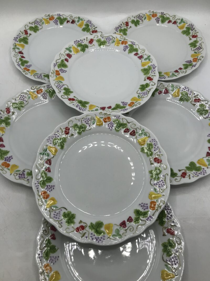 Lot de 8 assiettes fruits Limoges – Image 4