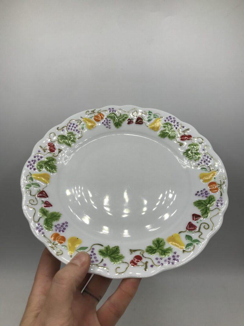 Lot de 8 assiettes fruits Limoges – Image 6