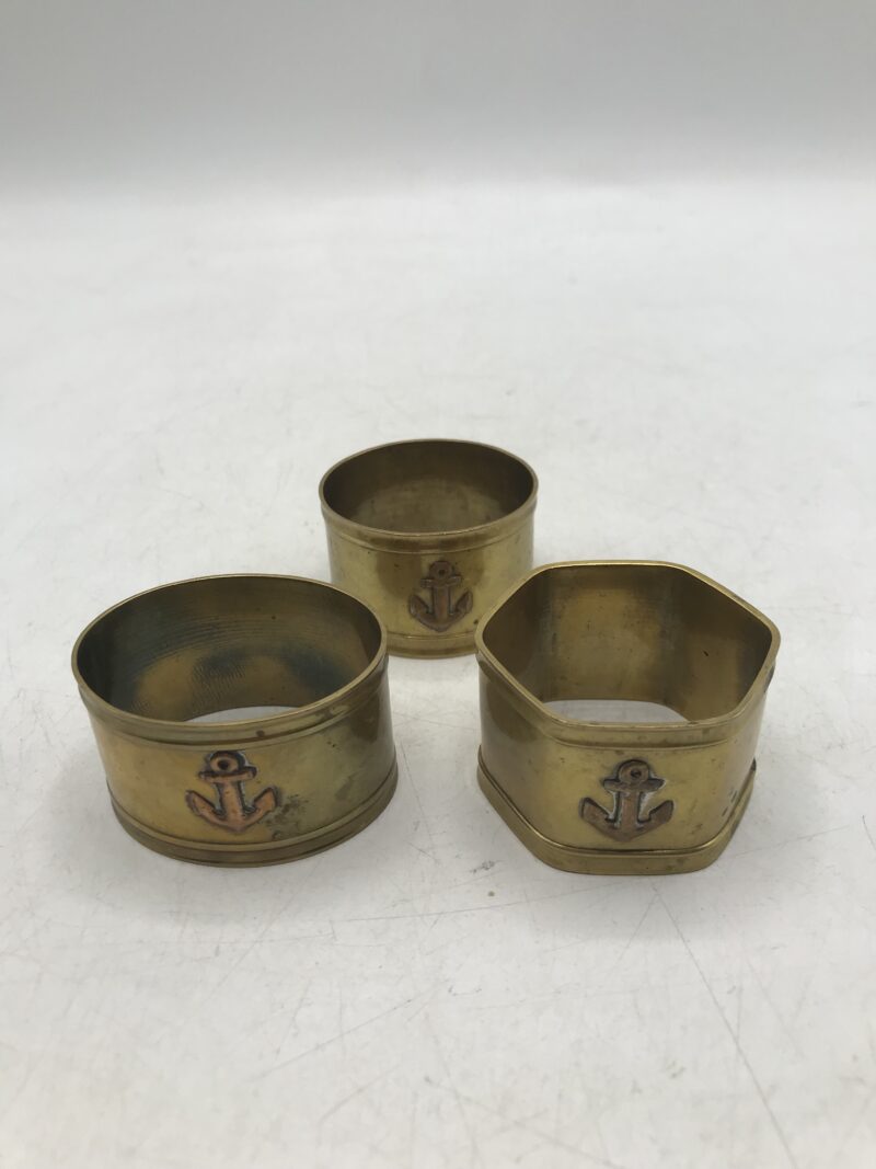 Trio de rond de serviette en laiton – Image 2