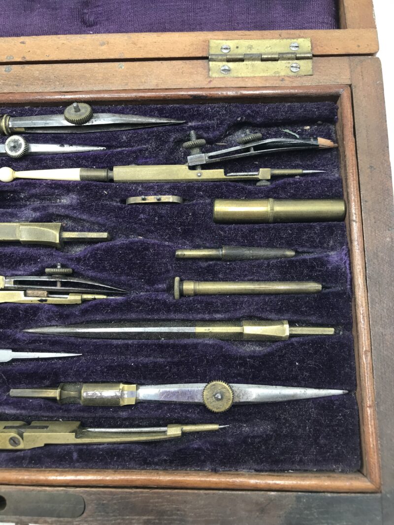Joli coffret anciens compas laiton – Image 6