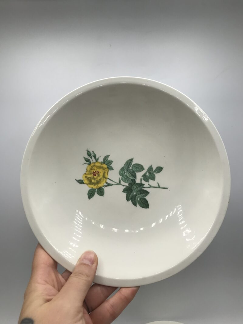 Ensemble de 8 assiettes fleuries Gien – Image 4