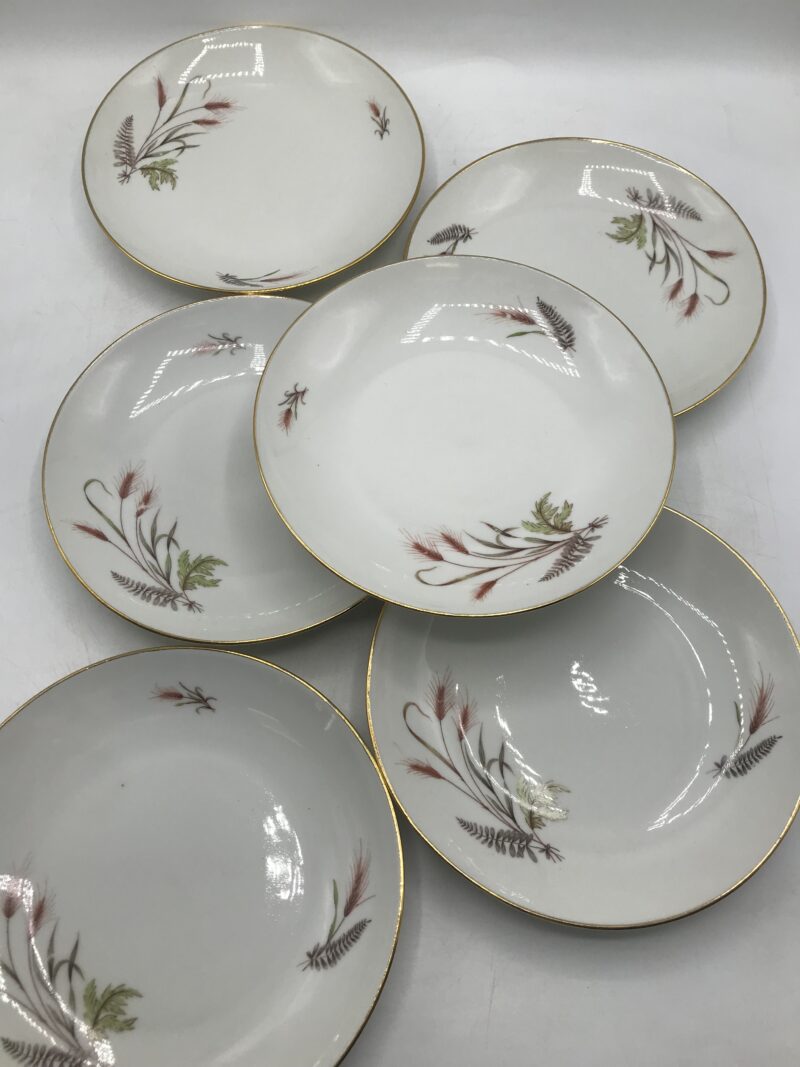 Lot de 6 assiettes Limoges "Epi de blé" – Image 4