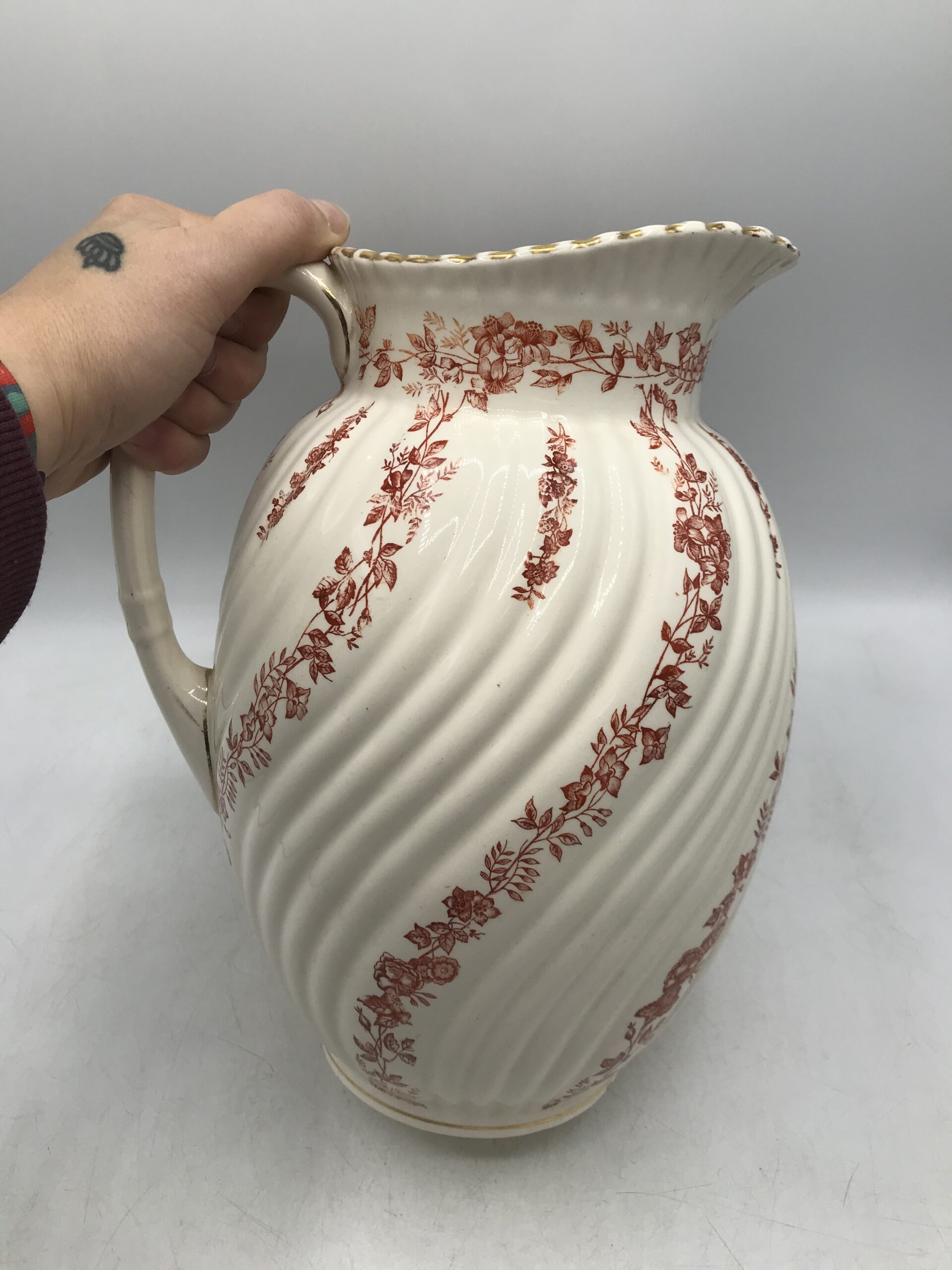 Broc Terre de Fer décor floral – Image 11