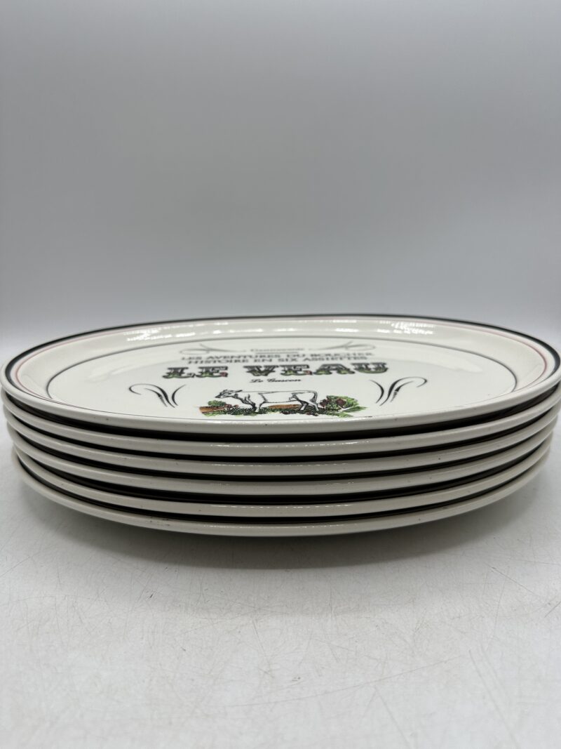 Lot de 6 assiettes Gien Les Aventures du Boucher – Image 18