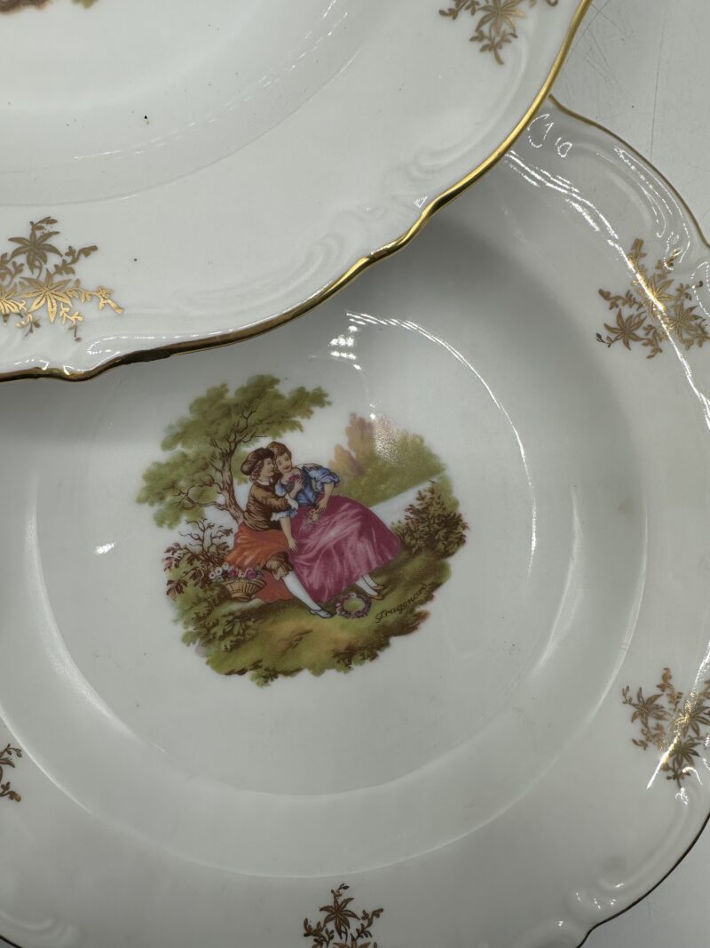 12 assiettes creuses Winterling Bavaria Fragonard – Image 3