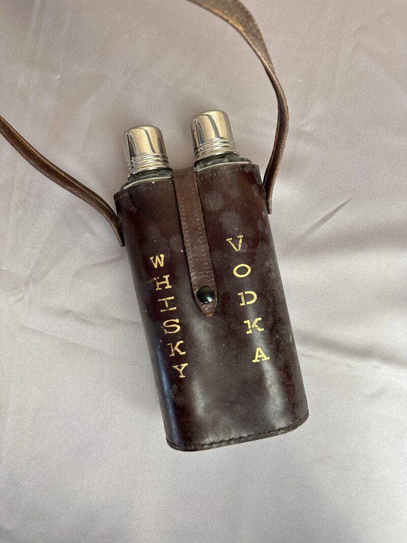 Duo flasques Whisky Vodka Genuine Hide Made in Italy