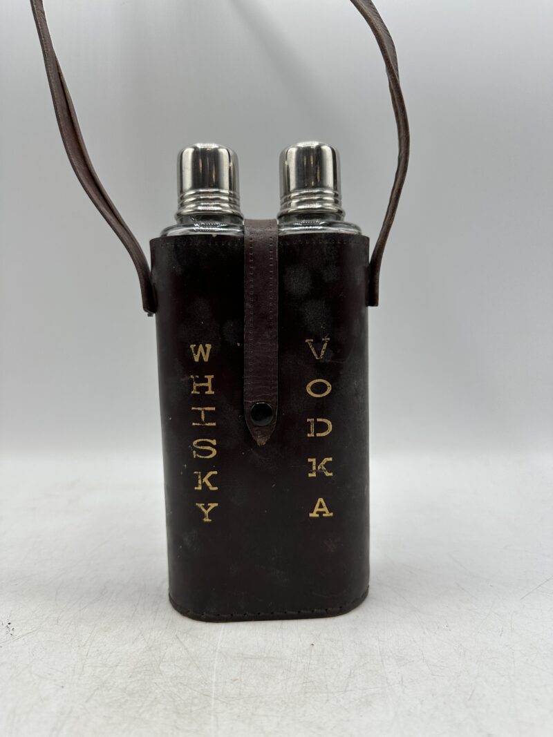 Duo flasques Whisky Vodka Genuine Hide Made in Italy – Image 2