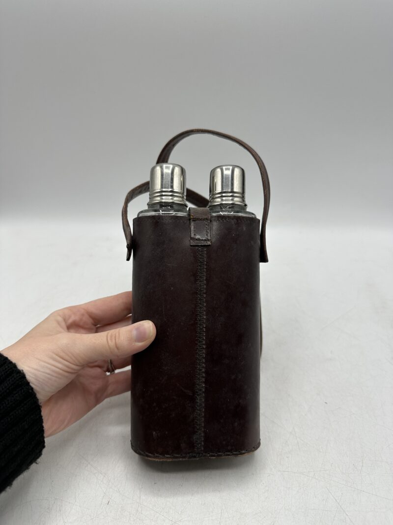 Duo flasques Whisky Vodka Genuine Hide Made in Italy – Image 4