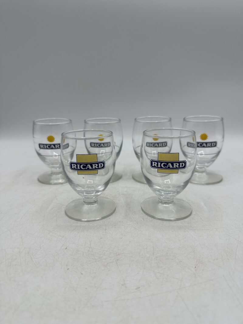 Lot de 6 petits verres vintage Ricard – Image 2