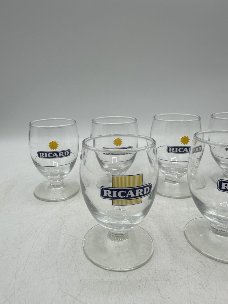 Lot de 6 petits verres vintage Ricard – Image 3