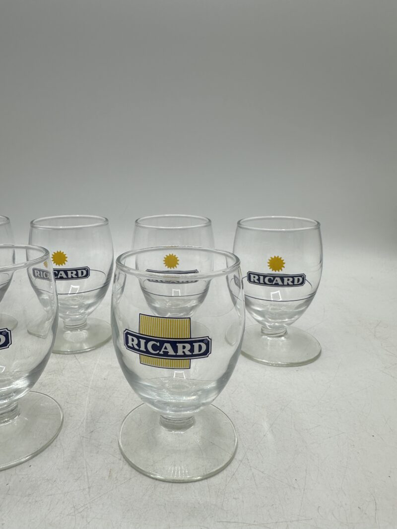 Lot de 6 petits verres vintage Ricard – Image 4