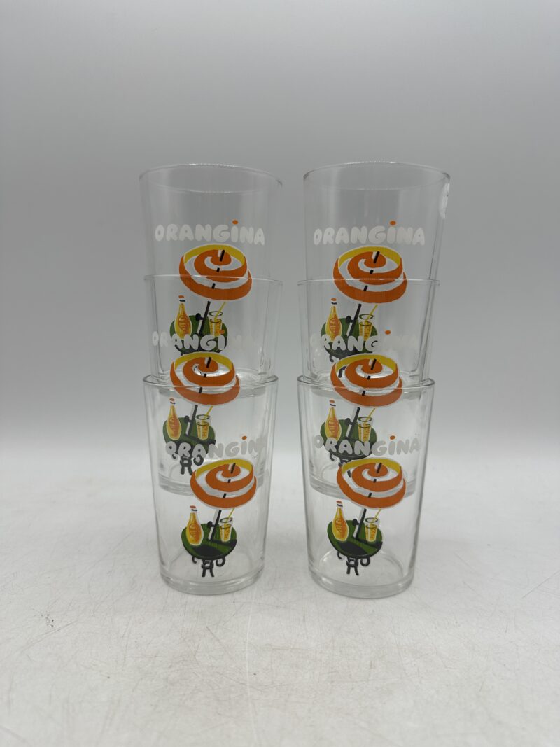 Lot de 6 verres Orangina vintage – Image 2