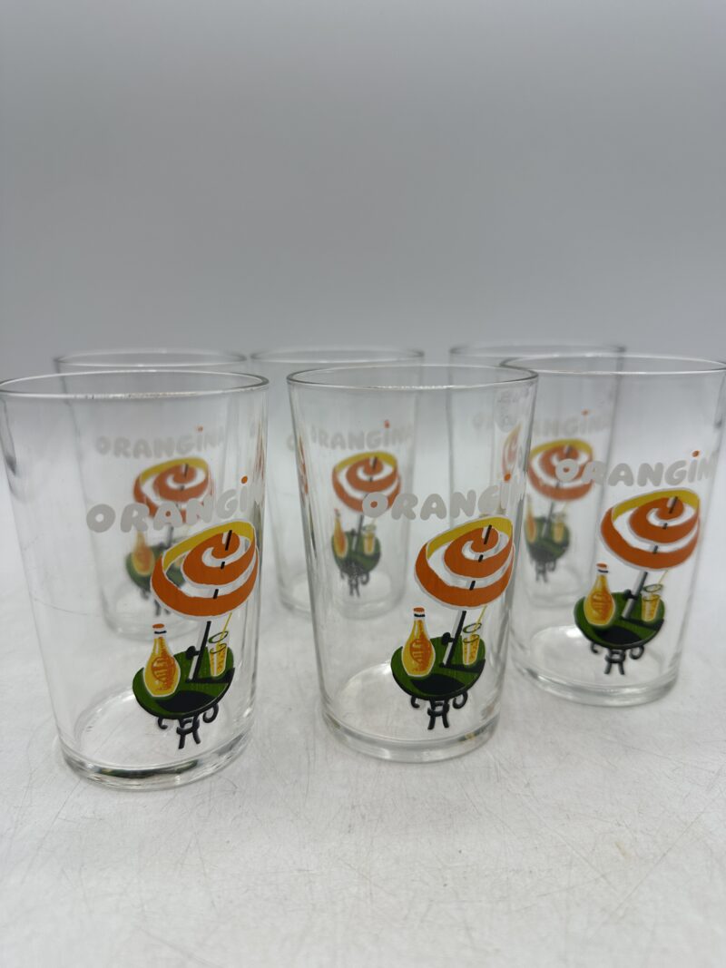 Lot de 6 verres Orangina vintage – Image 4