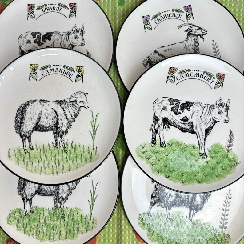 Service 6 assiettes à fromages Gien