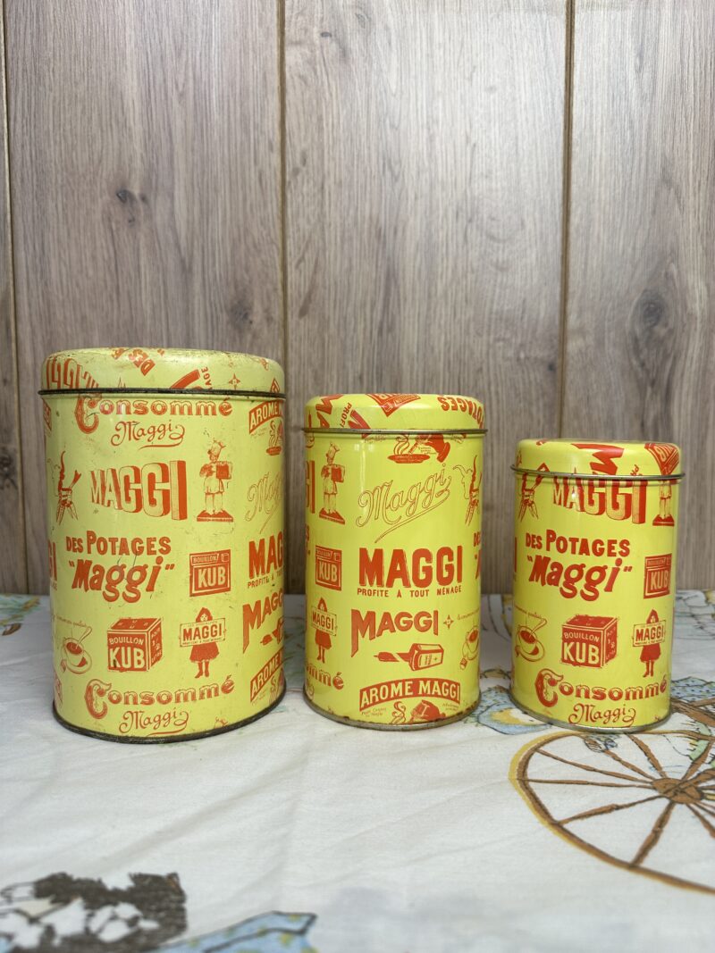 Trio de boites vintage Maggi
