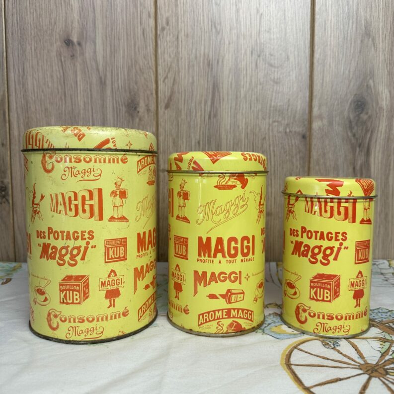 Trio de boites vintage Maggi