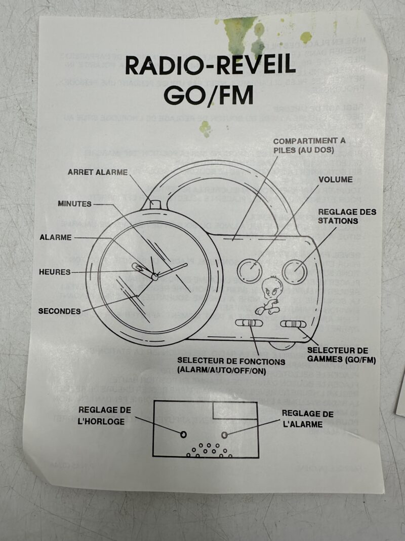 Ancien radio réveil Titi et Grosminet Lansay – Image 12