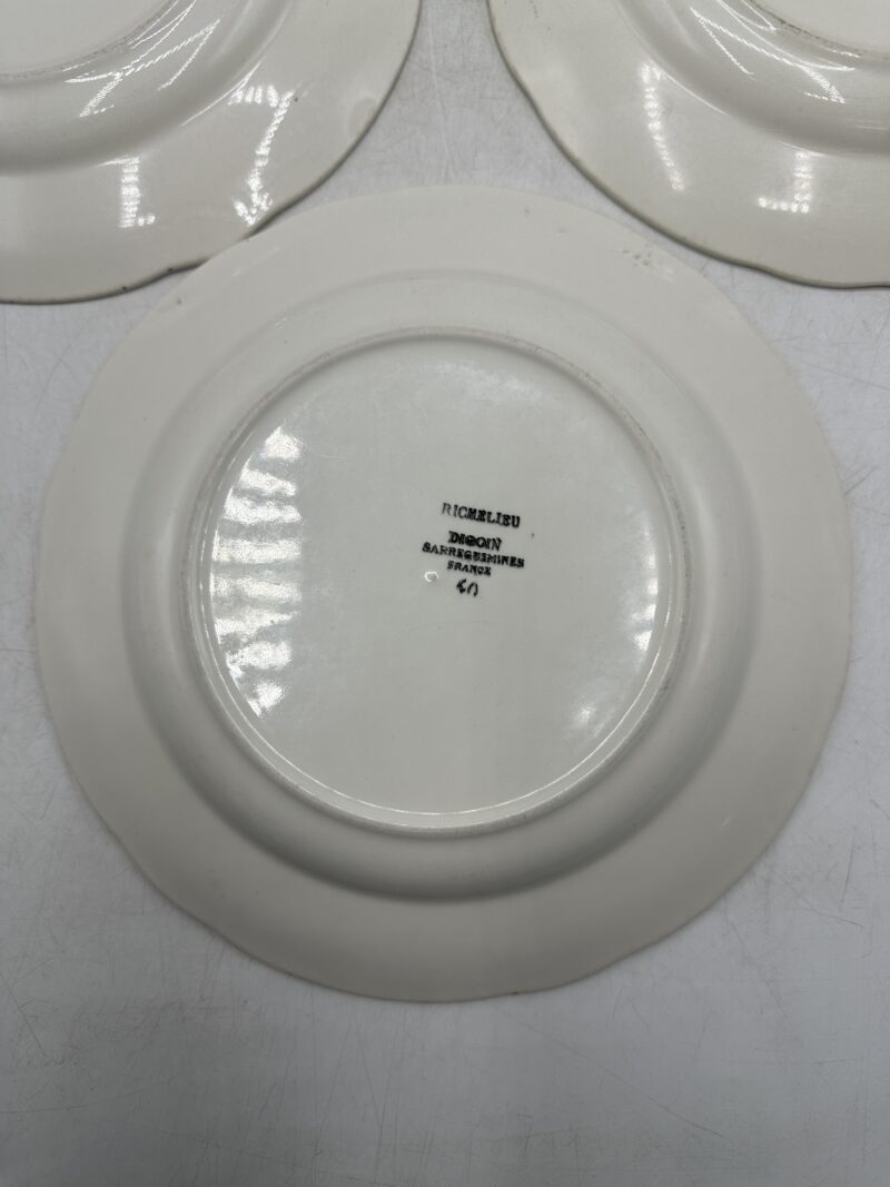 Trio d'assiettes Digoin Sarreguemines Richelieu – Image 8