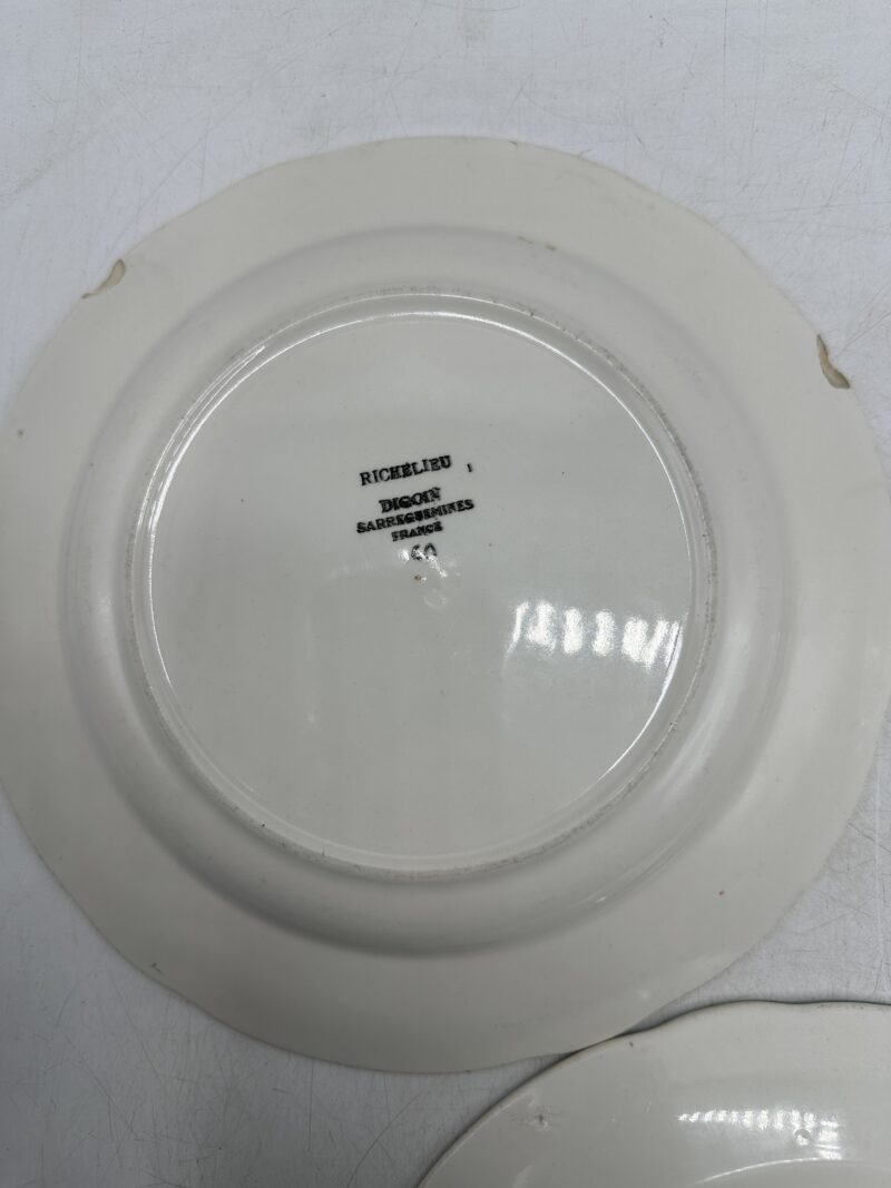Trio d'assiettes Digoin Sarreguemines Richelieu – Image 10